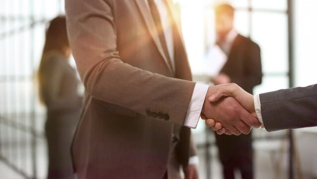 Business partnership meeting concept. Image businessmans handshake.