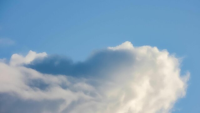 Picture of a beautiful, clear blue sky with white, soft, cotton-like clouds scattered throughout