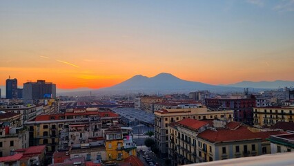Naples - Vesuvius - Sunrise at the volcano - obrazy, fototapety, plakaty