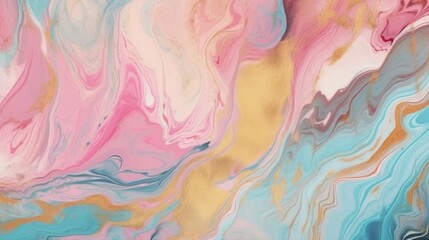 Abstract watercolour paint background illustration - Soft pastel pink blue colour and golden lines, with liquid fluid marbled paper texture banner texture. Decor concept. Wallpaper concept. Art concep