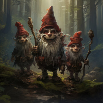 Gnomes of different walks of life and hobbies