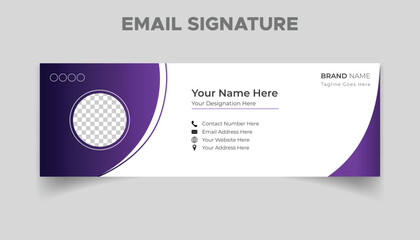 Vector email signature template design or email footer and social media cover Design 