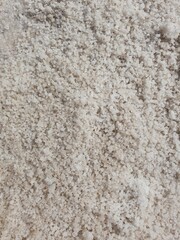 Crystallization of sea water. Salt crystals. Sea salt background. Salt texture. Grains of salt.