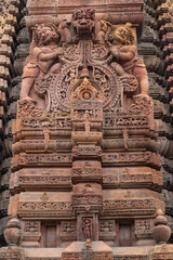 Fototapeta premium Muktesvara temple.kedar gouri park temples of orissa or odisha in india.