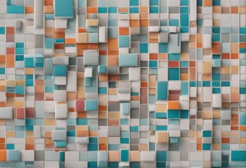 3d rendering of abstract illustration, 3d rendering of abstract illustration,colorful mosaic tiles texture