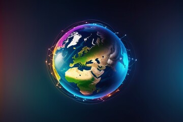 global technology concept. global communication and internet connection concept.global technology concept. global communication and internet connection concept. 3d rendering of earth and globe