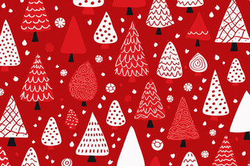 Christmas winter seamless pattern background. Good for fashion fabrics, children’s clothing, T-shirts, postcards, email header, wallpaper, banner, posters, events, covers, advertising, and more