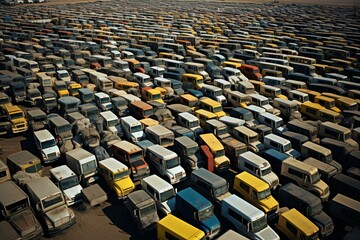 Parking of large U.S. trucks. Generative AI