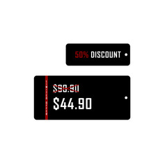 Vector discount price tags banner for sales 