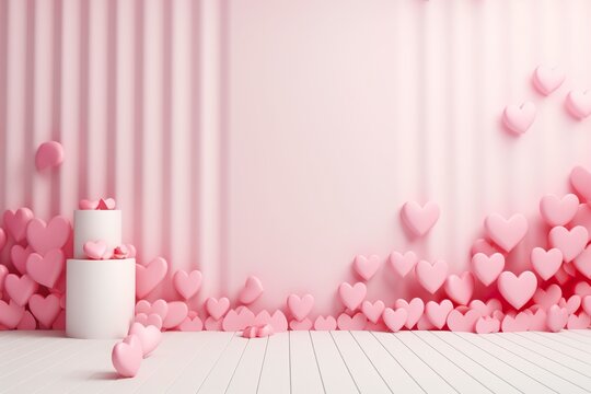 Minimalist Valentine's Day Backdrop: Love Elegance