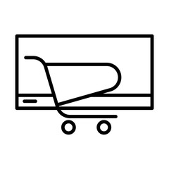 online shopping cart design icon