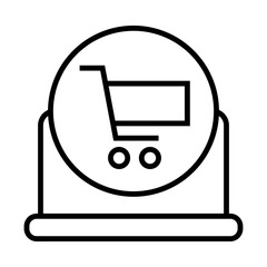 online shopping cart design icon