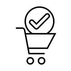 online shopping cart design icon