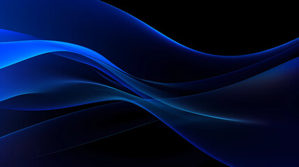 abstract black blue waves background, gradient, wallpaper, minimal design