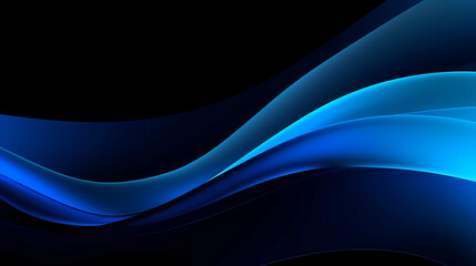 abstract black blue waves background, gradient, wallpaper, minimal design