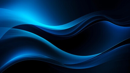 abstract black blue waves background, gradient, wallpaper, minimal design