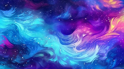 fantasy cosmic hand drawn background texture dream magic, Generative AI