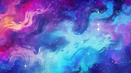 Fototapeta na wymiar fantasy cosmic hand drawn background texture dream magic, Generative AI