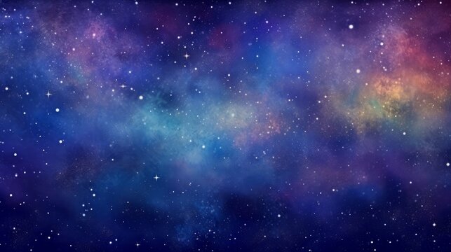 Abstract background illustration of a night sky like the universe, starry sky, galaxy, abstract painting, Generative AI