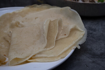 Vegan wheat starch pancakes