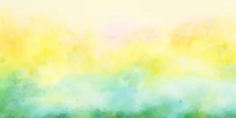 Tuinposter Beautiful gradient watercolor background like a spring field Easter abstract, Generative AI © Yash