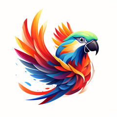 Obraz premium Playfully Vibrant Magnificent Bird Logo in Cartoon Style