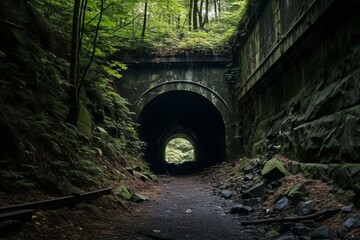 entrance to tunnel. Generative AI