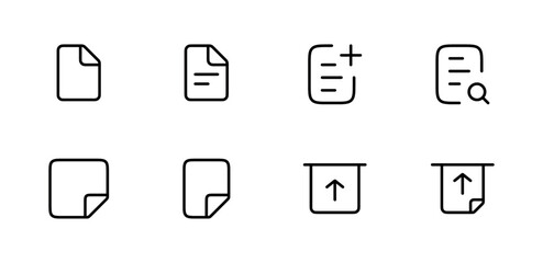 Document line icons. Editable stroke. For website marketing design, logo, app, template, ui, etc. Vector illustration.