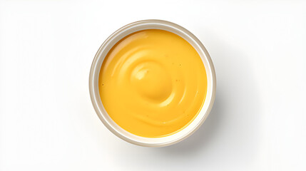 Mustard sauce isolated on white background