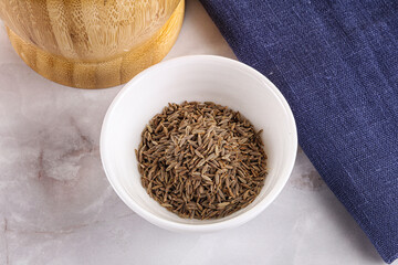 Zeera seeds in the bowl