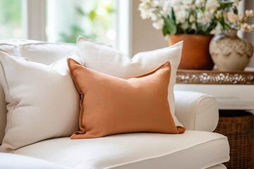 Stylish Fabric Sofa with Cozy Cushions