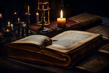 old book and candle