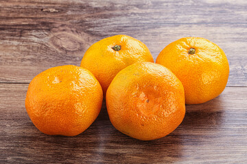 Fresh ripe juicy yellow mandarin
