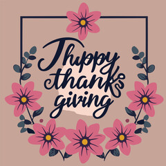 Thanks giving with flowers