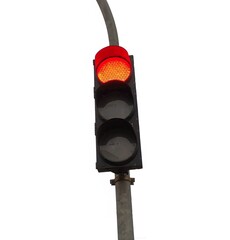 Traffic lights isolated over white background