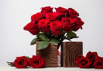 St. Valentine's Red Roses Background Romance