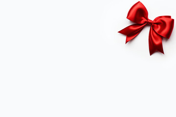 White Giftcard Background with Red Bow