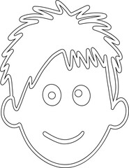 Man face drawing decoration design.