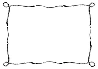 手描き筆書きフレームイラスト素材