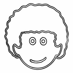 
Man face drawing decoration design.
