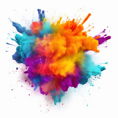 bright multi colors holi paint color powder.ai generative