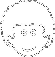 
Man face drawing decoration design.
