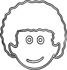 
Man face drawing decoration design.
