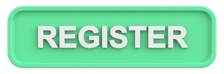 Register button. 3D button. 3D illustration.
