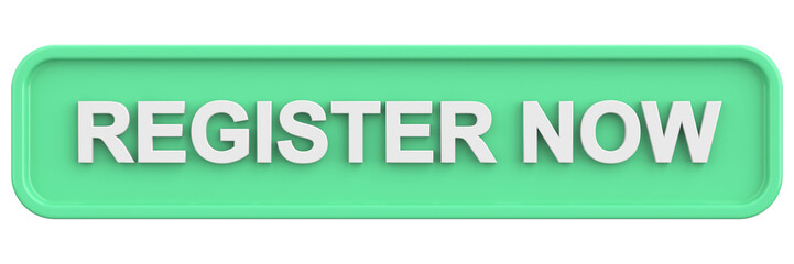 Register now button. 3D illustration.