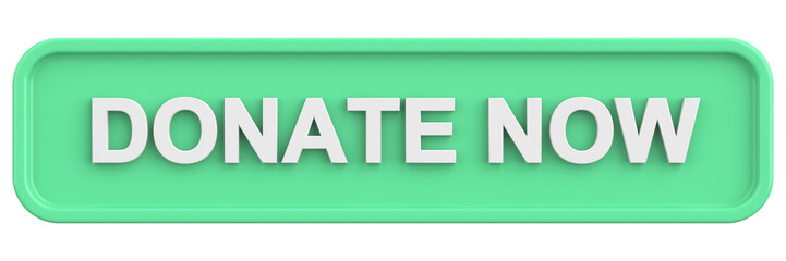 Donate now button. 3D illustration.