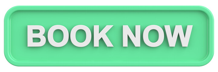 Book now button. 3D illustration.