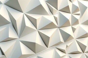 3D surface with triangular pyramids. Modern, light 3D texture. Generative AI