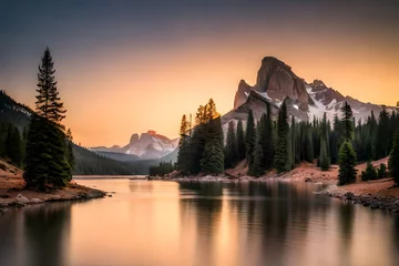 Foto auf Acrylglas sunset in the mountains © Sofia Saif