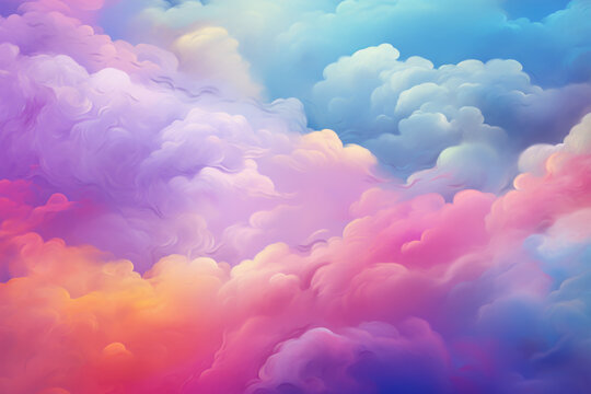 Pastel colours cloud background